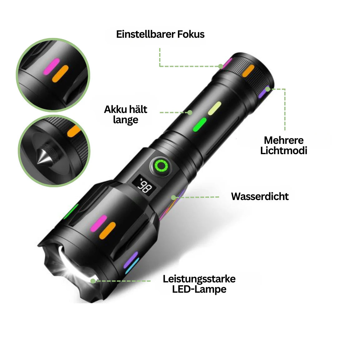 UltraBright Pro - Taktische LED-Taschenlampe