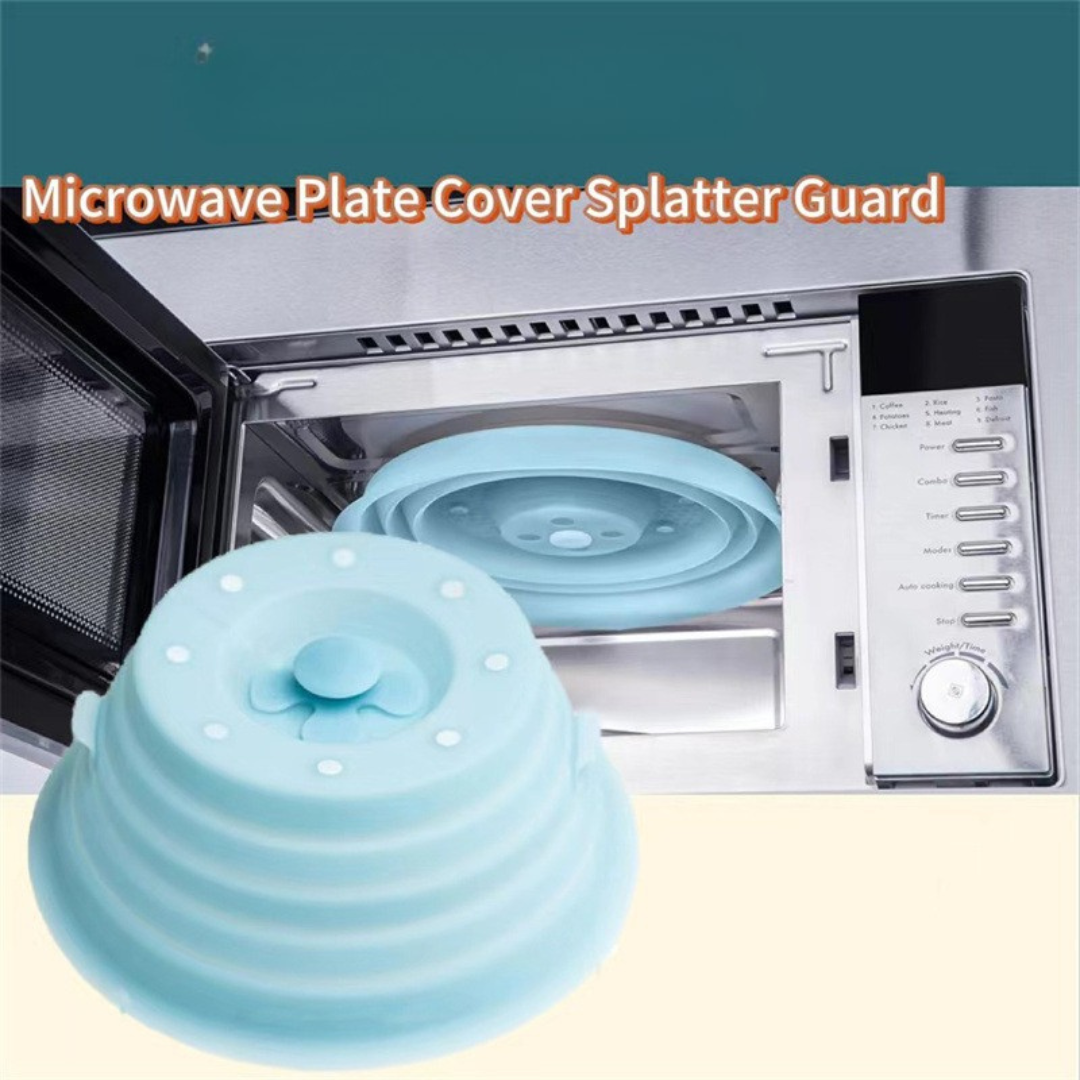 2in1 Faltbare Microwellen Abdeckung und Anti Hitze Griff
