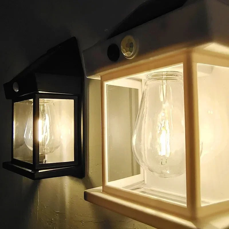 Elegante Outdoor Solar Wandleuchte