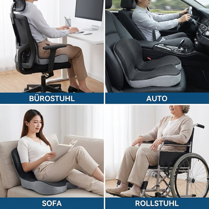 Orthopädisches Sitzkissen mit Memory-Schaum – Entlastung für Steißbein & Rücken