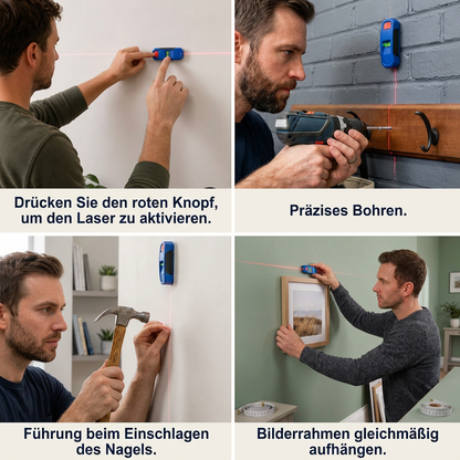3-in-1-Magnet-Laserwasserwaage und Balkensucher