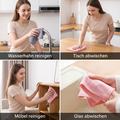 Hochwertige Mikrofaser-Reinigungsrolle zum Abreißen – waschbar und wiederverwendbar