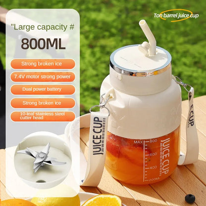 2in1 Flaschen Mixer mit Trinkhalm 800ml - Perfekt für Unterwegs!
