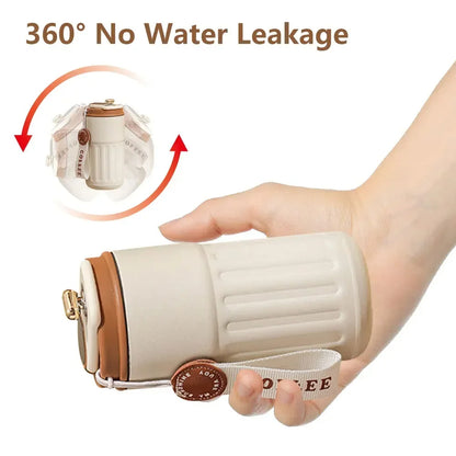 Edelstahl  Kaffebecher mit LED Temperatur Anzeige 450 ML