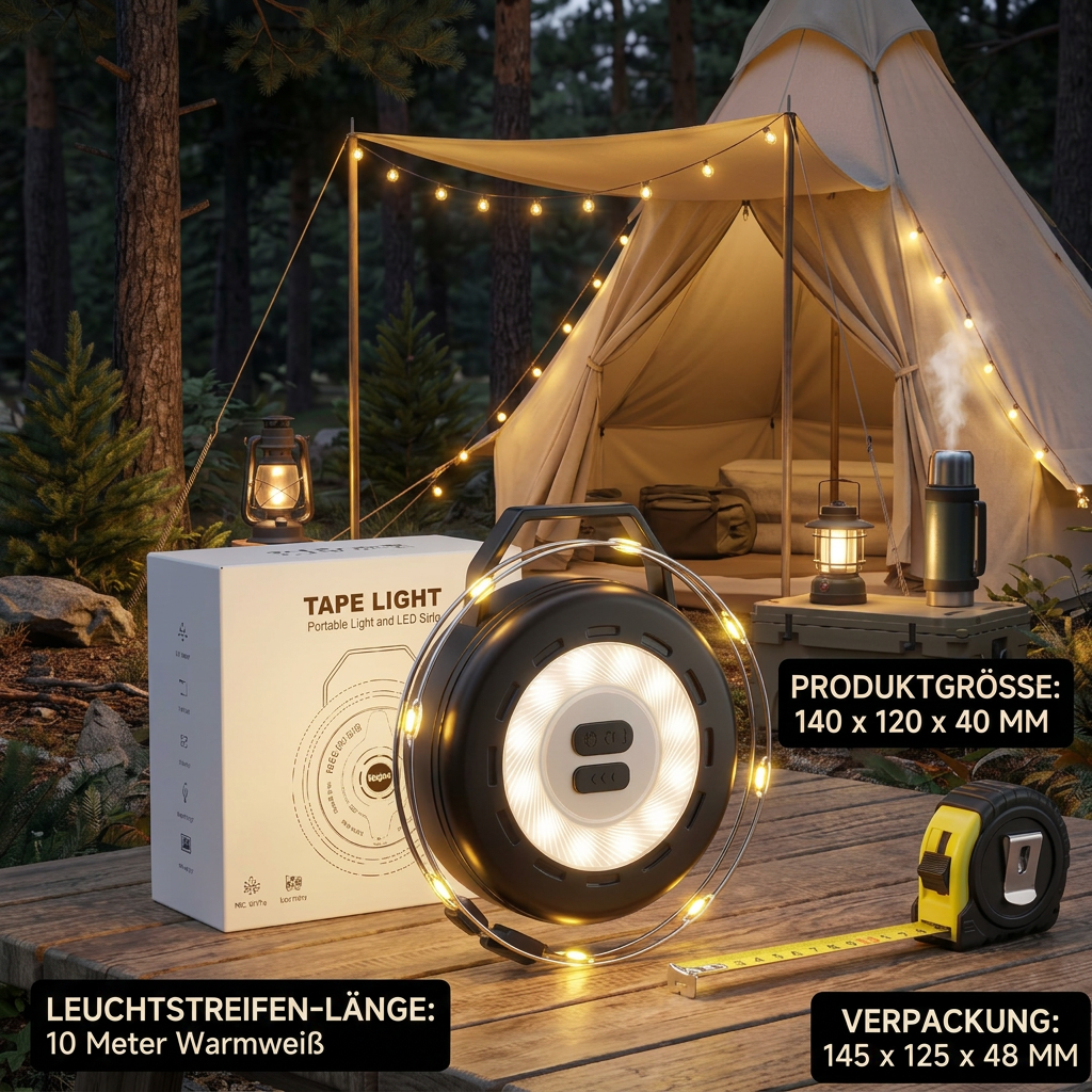 Aufrollbare Lichterkette