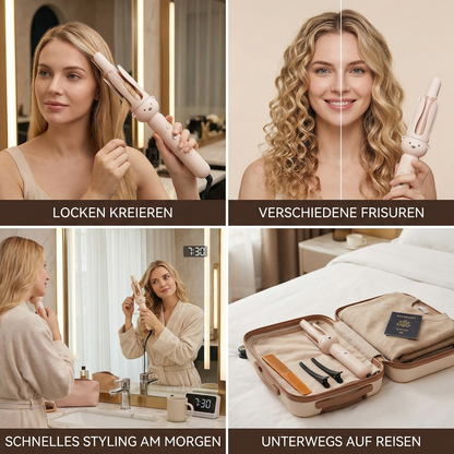 Automatischer Bärdesign Lockenstab 32 mm – Elektrischer Rotations-Lockenstyler