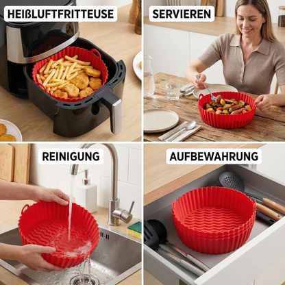Wiederverwendbare Antihaft-Silikonform für die Heißluftfritteuse
