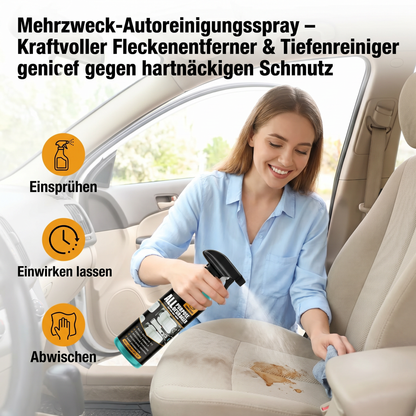 Mehrzweck-Autoreinigungsspray – Kraftvoller Fleckenentferner & Tiefenreiniger gegen hartnäckigen Schmutz