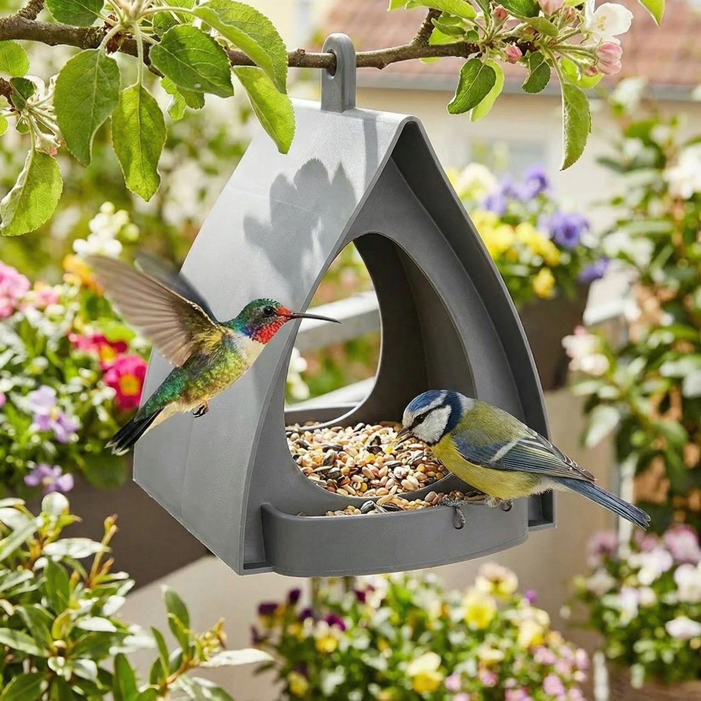 Hängendes Vogel-Futterhaus zum Aufhängen – Große Kapazität für Garten & Balkon
