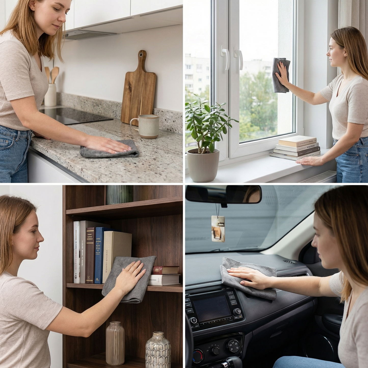 MagicClean Mikrofasertücher – 10er Set | Streifenfrei & Wiederverwendbar