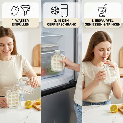 2in1 Eiswürfelform und Trinkflasche