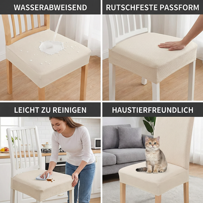 Wasserfester Jacquard-Stuhlkissenbezug – Rutschfest & Pflegeleicht