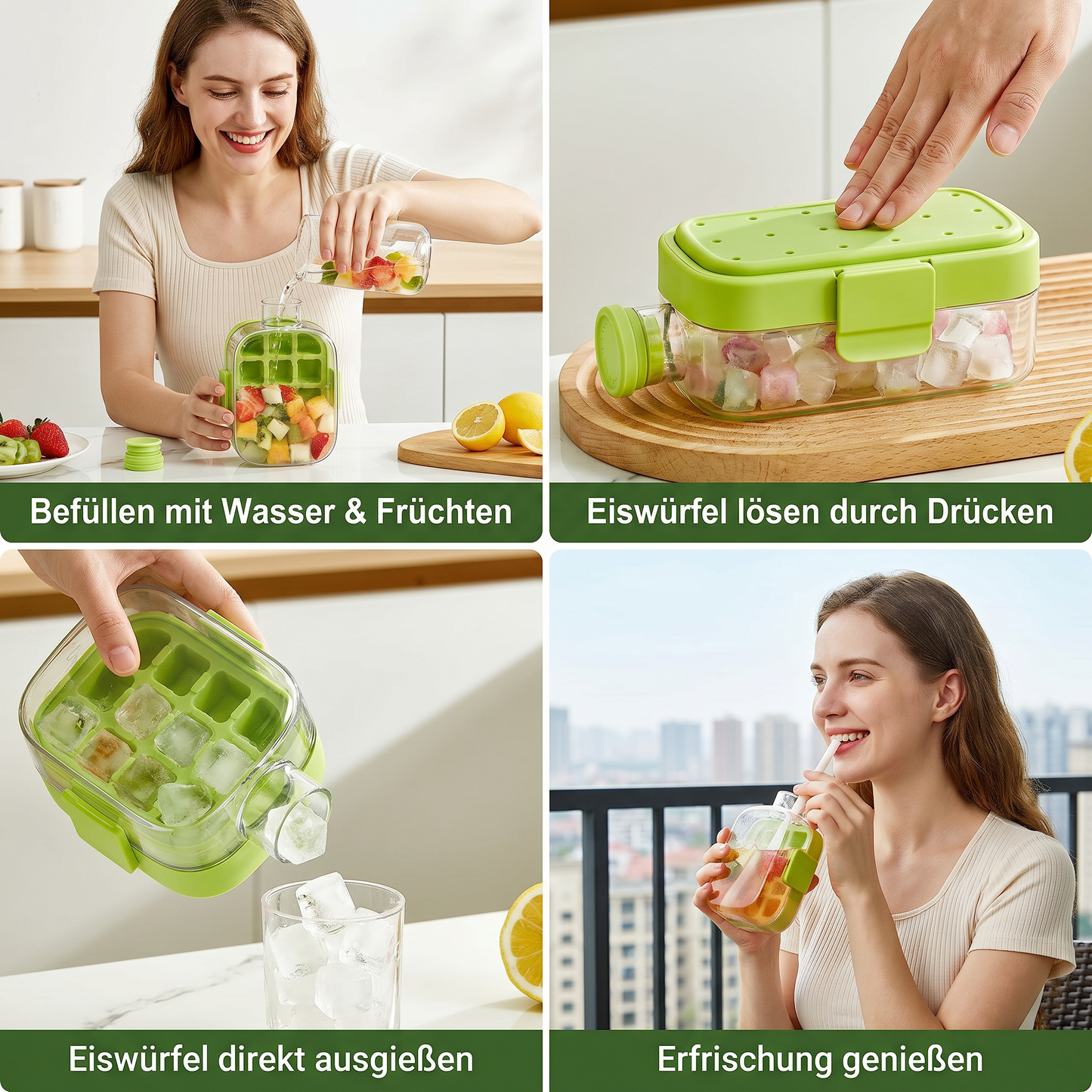 2in1 Eiswürfelform und Trinkflasche