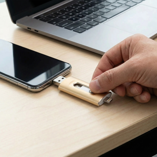 3-in-1 USB-Speicherstick – High-Speed USB 3.0 OTG-Stick mit Type-C-Adapter für Smartphone & PC