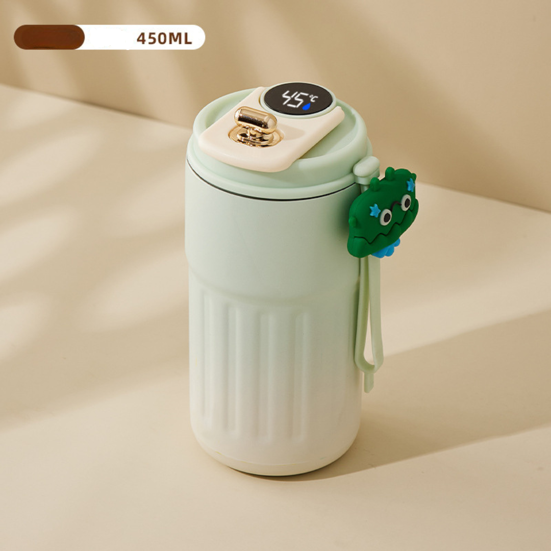 Edelstahl  Kaffebecher mit LED Temperatur Anzeige 450 ML