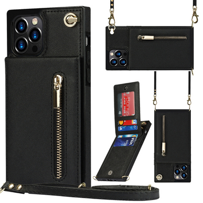 3in1 Handyhülle mit Karten und Münzfach Umhänge Tasche