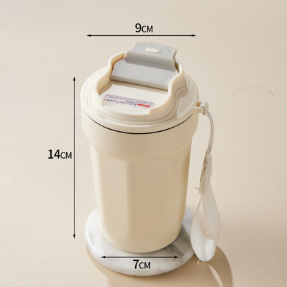 Edelstahl  Kaffebecher mit LED Temperatur Anzeige 450 ML