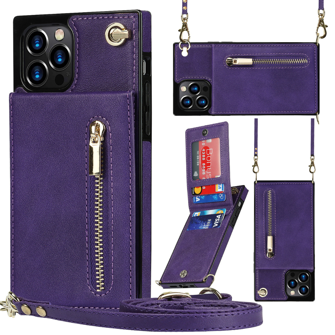 3in1 Handyhülle mit Karten und Münzfach Umhänge Tasche