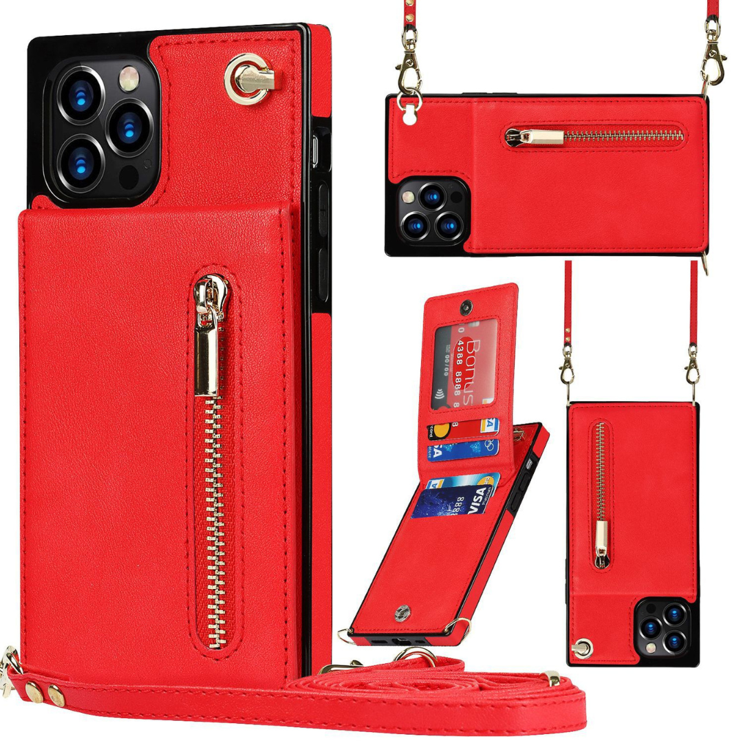 3in1 Handyhülle mit Karten und Münzfach Umhänge Tasche