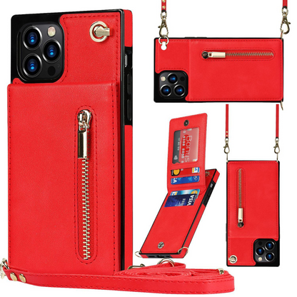 3in1 Handyhülle mit Karten und Münzfach Umhänge Tasche