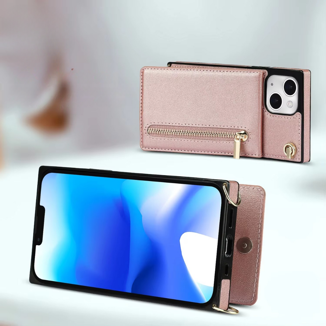 3in1 Handyhülle mit Karten und Münzfach Umhänge Tasche
