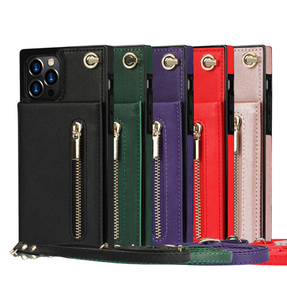 3in1 Handyhülle mit Karten und Münzfach Umhänge Tasche