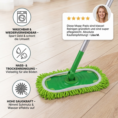 Wiederverwendbare Mikrofaser-Mopp-Pads – Waschbare Nachfüllpads für die Nass- und Trockenreinigung von Böden