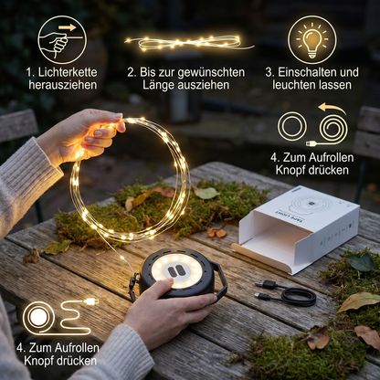 Aufrollbare Lichterkette