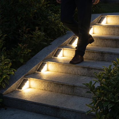 Solar LED Stufenleuchte – IP67 wasserdichte Treppen- & Wegebeleuchtung