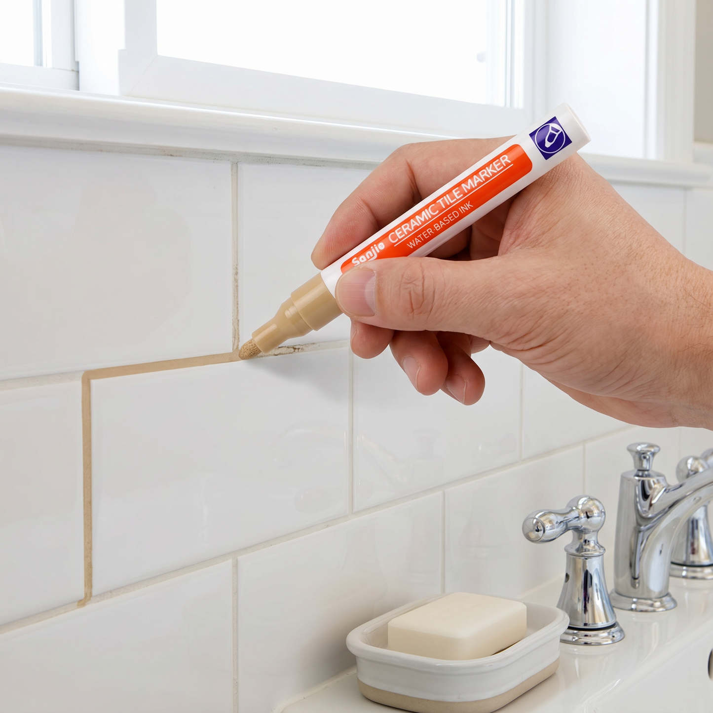 Schimmelhemmender und wasserfester Fugenstift für Fliesen