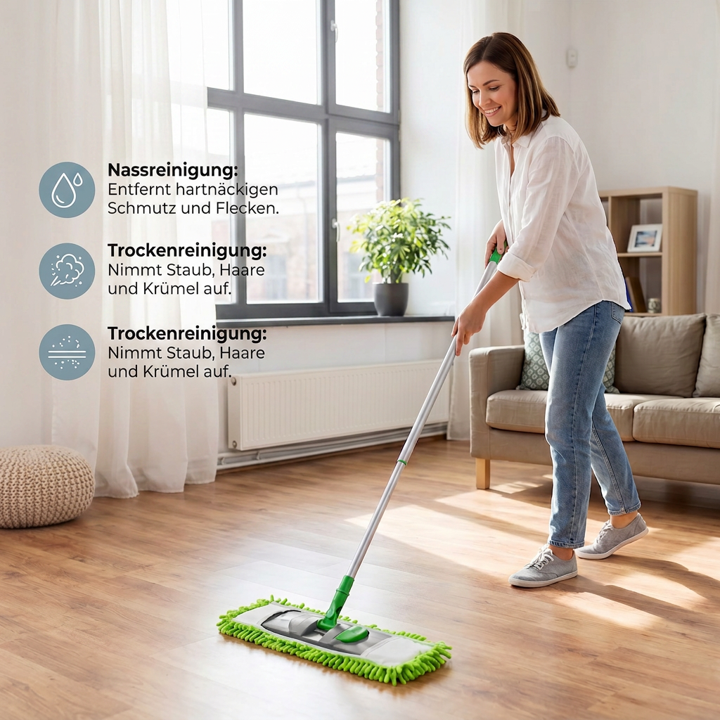 Wiederverwendbare Mikrofaser-Mopp-Pads – Waschbare Nachfüllpads für die Nass- und Trockenreinigung von Böden