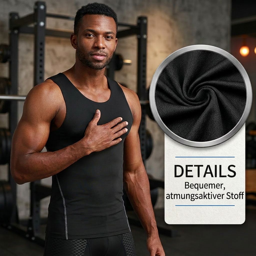 Kompressions-Tanktop für Herren, ideal fürs Training
