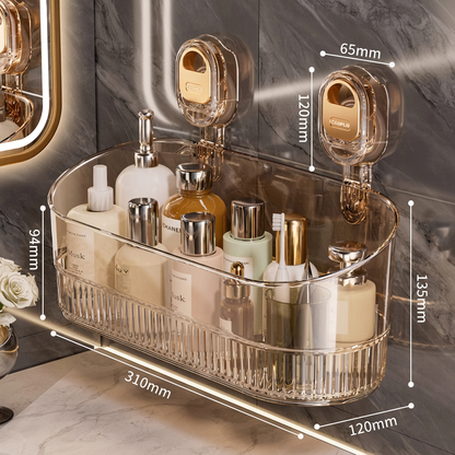 Selbstklebendes Saugnapf-Regal für Dusche und Badezimmer – ohne Bohren