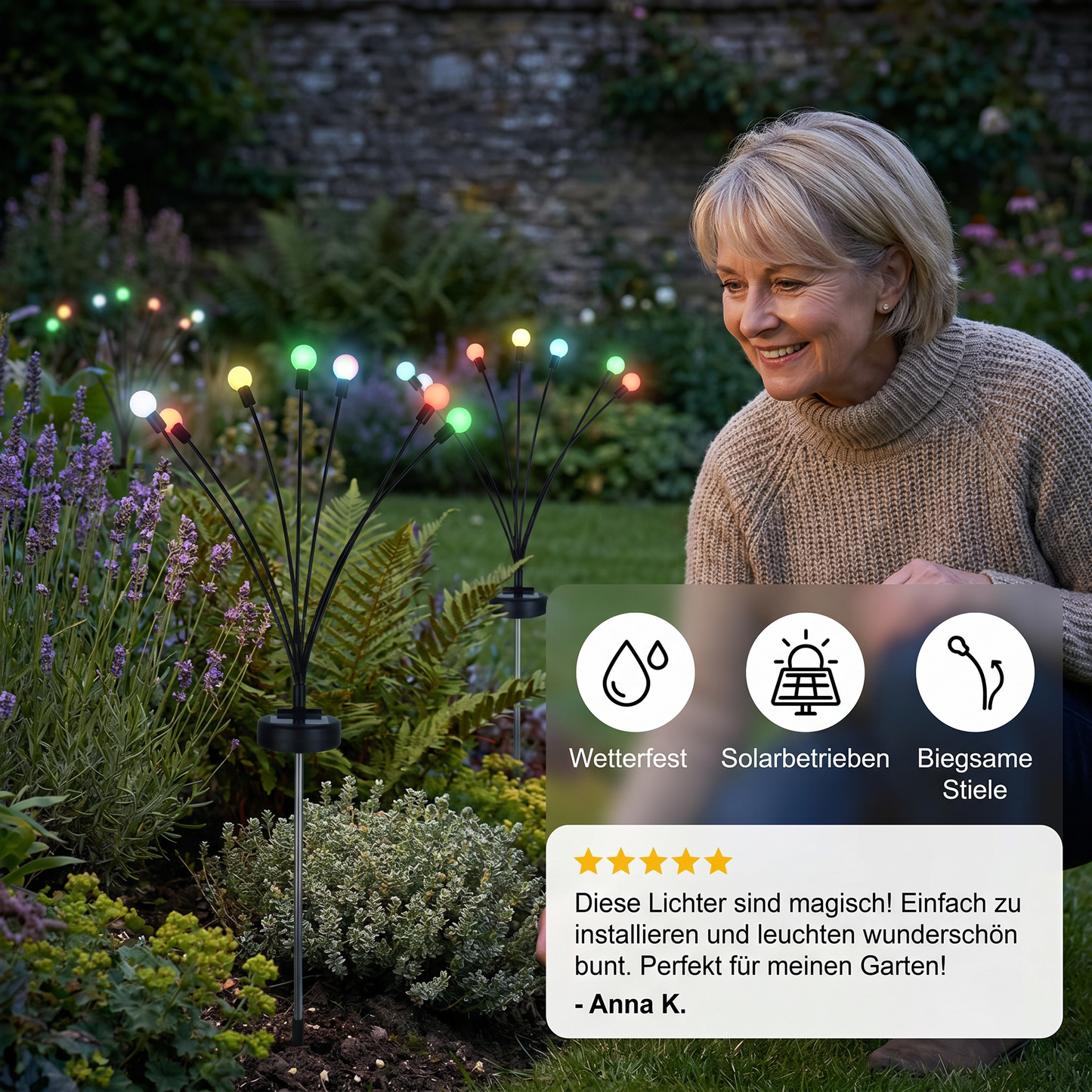 Solar Glühwürmchen Gartenlichter