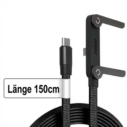 2in Faltbares Schnell Ladekabel und Telefon Ständer