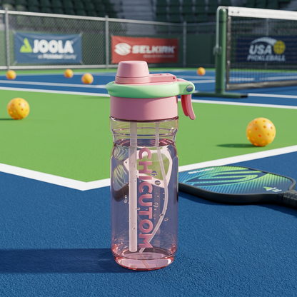 2-in-1 Sport-Trinkflasche mit Sprühfunktion & Strohhalm – Großes Fassungsvermögen & auslaufsicher