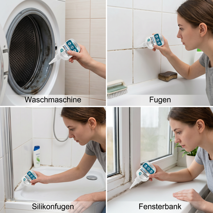 Schimmelentferner-Gel – Kraftvoller Reiniger für Waschmaschinendichtungen, Fugen & Silikonfugen
