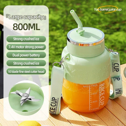 2in1 Flaschen Mixer mit Trinkhalm 800ml - Perfekt für Unterwegs!