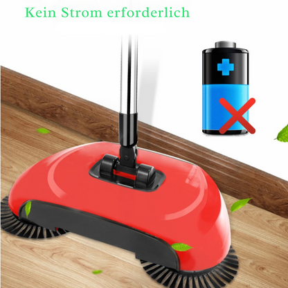 2-in-1 Staubsauger Besen ohne Strom