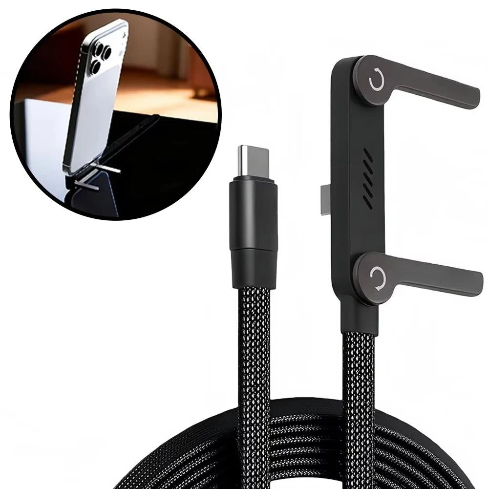 2in Faltbares Schnell Ladekabel und Telefon Ständer