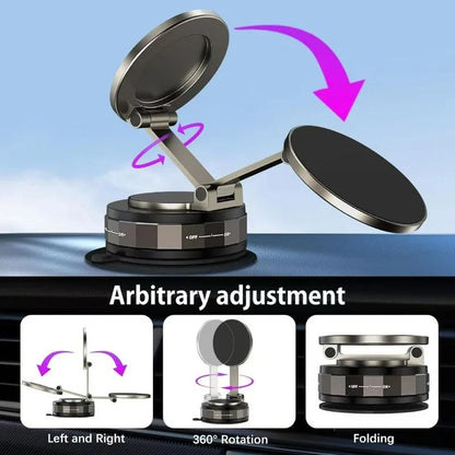 Magnetischer Saugnapf - Ausziehbarer 360° Telefonhalter mit Vakuumverschluss