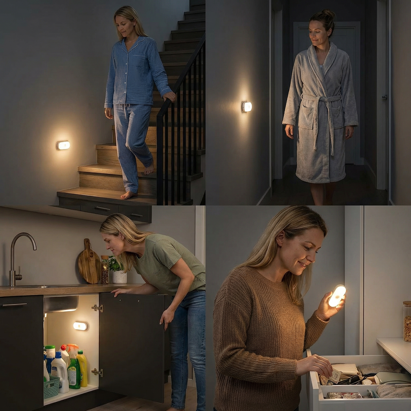 Smartes LED Nachtlicht mit Bewegungsmelder – Mini, kabellos & stromsparend