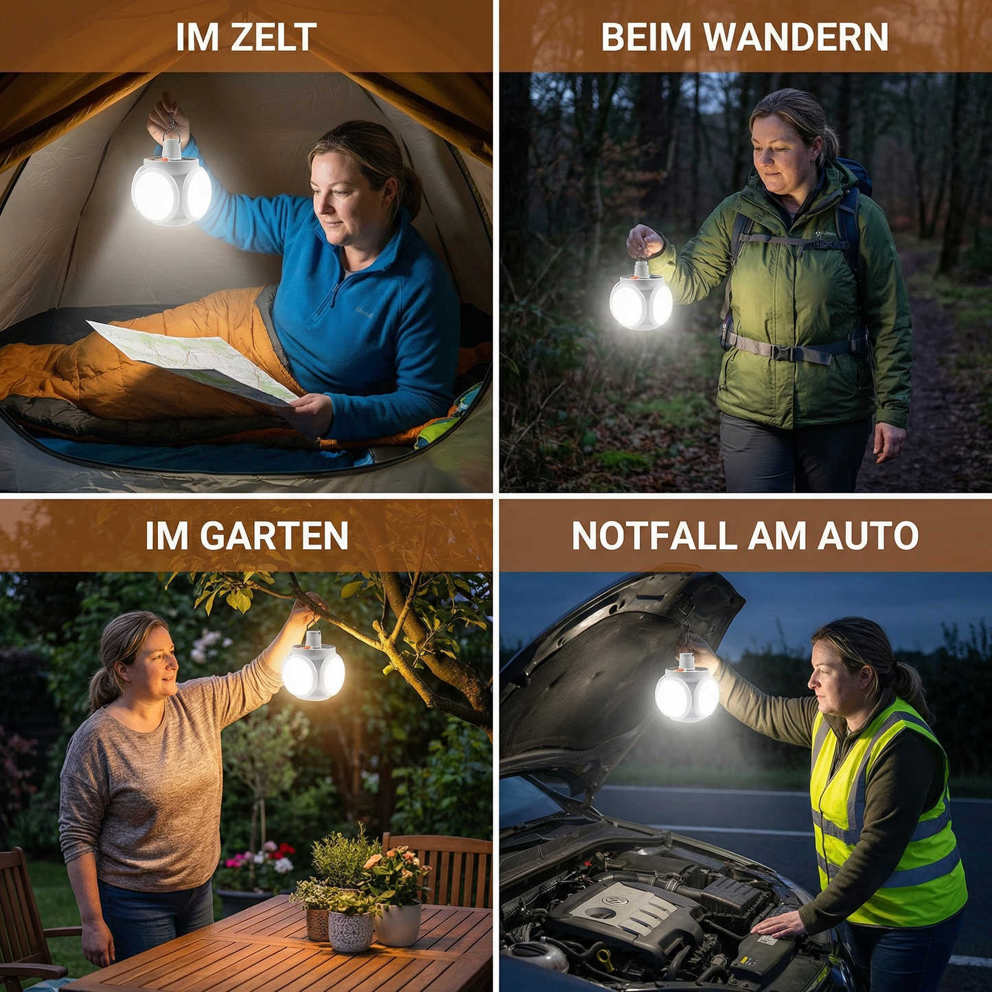 Praktische Solar Outdoor Faltbare Kugel Lampe
