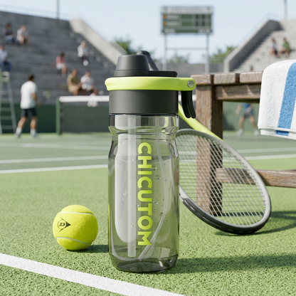 2-in-1 Sport-Trinkflasche mit Sprühfunktion & Strohhalm – Großes Fassungsvermögen & auslaufsicher