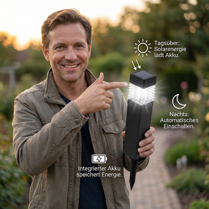 Solar-LED Bodenleuchten – Wasserdichte Gartenlichter für Wege, Rasen & Terrasse