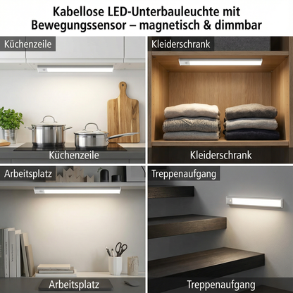 Kabellose LED-Unterbauleuchte mit Bewegungssensor – magnetisch & dimmbar