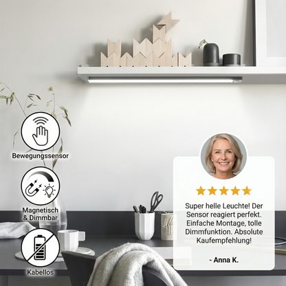 Kabellose LED-Unterbauleuchte mit Bewegungssensor – magnetisch & dimmbar