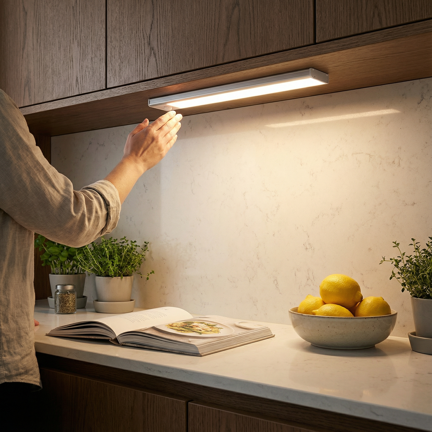 Kabellose LED-Unterbauleuchte mit Bewegungssensor – magnetisch & dimmbar