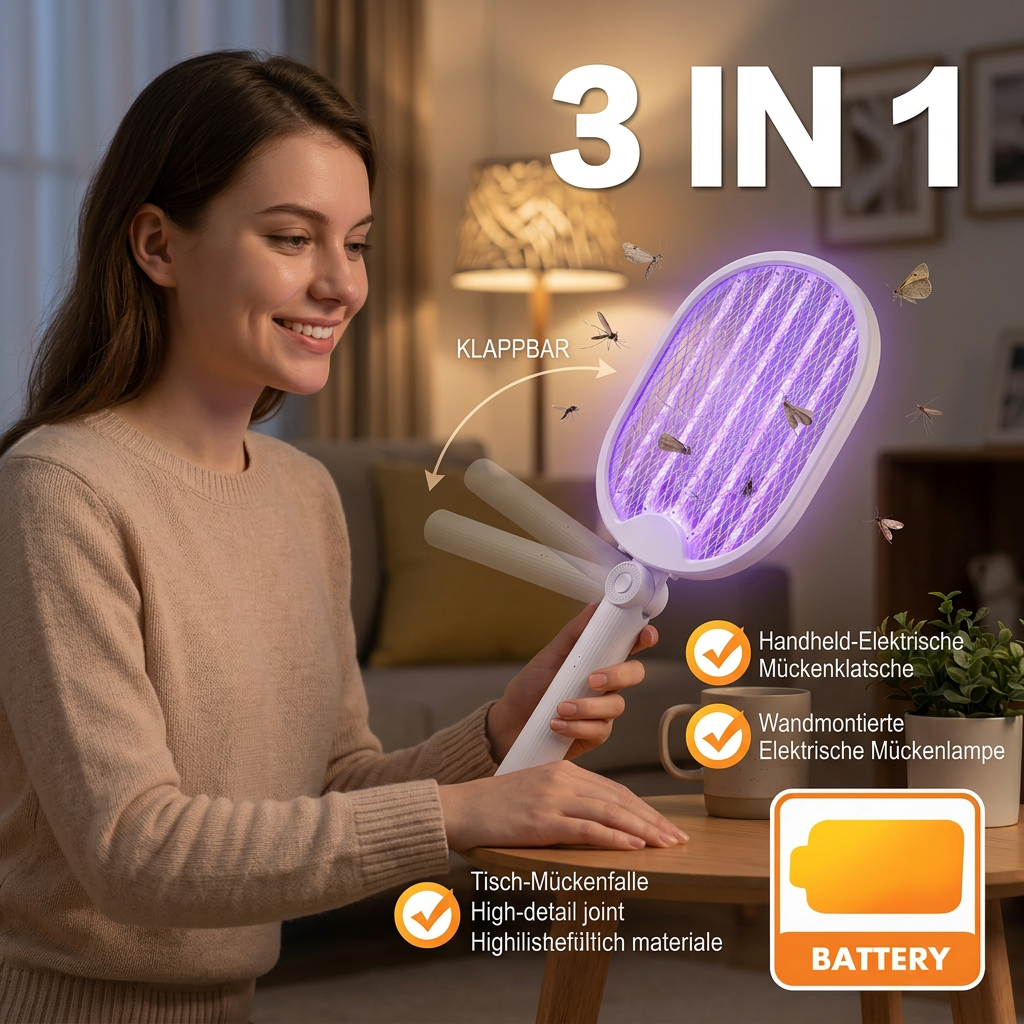 Faltbarer elektrischer Mückenvernichter mit UV-Licht